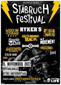 Der Flyer für das Stäbruch Festival 2017